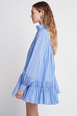 Aje Pavillon Pleat Mini Dress Cornflower Blue Size 8 for rent on The Volte - image 4