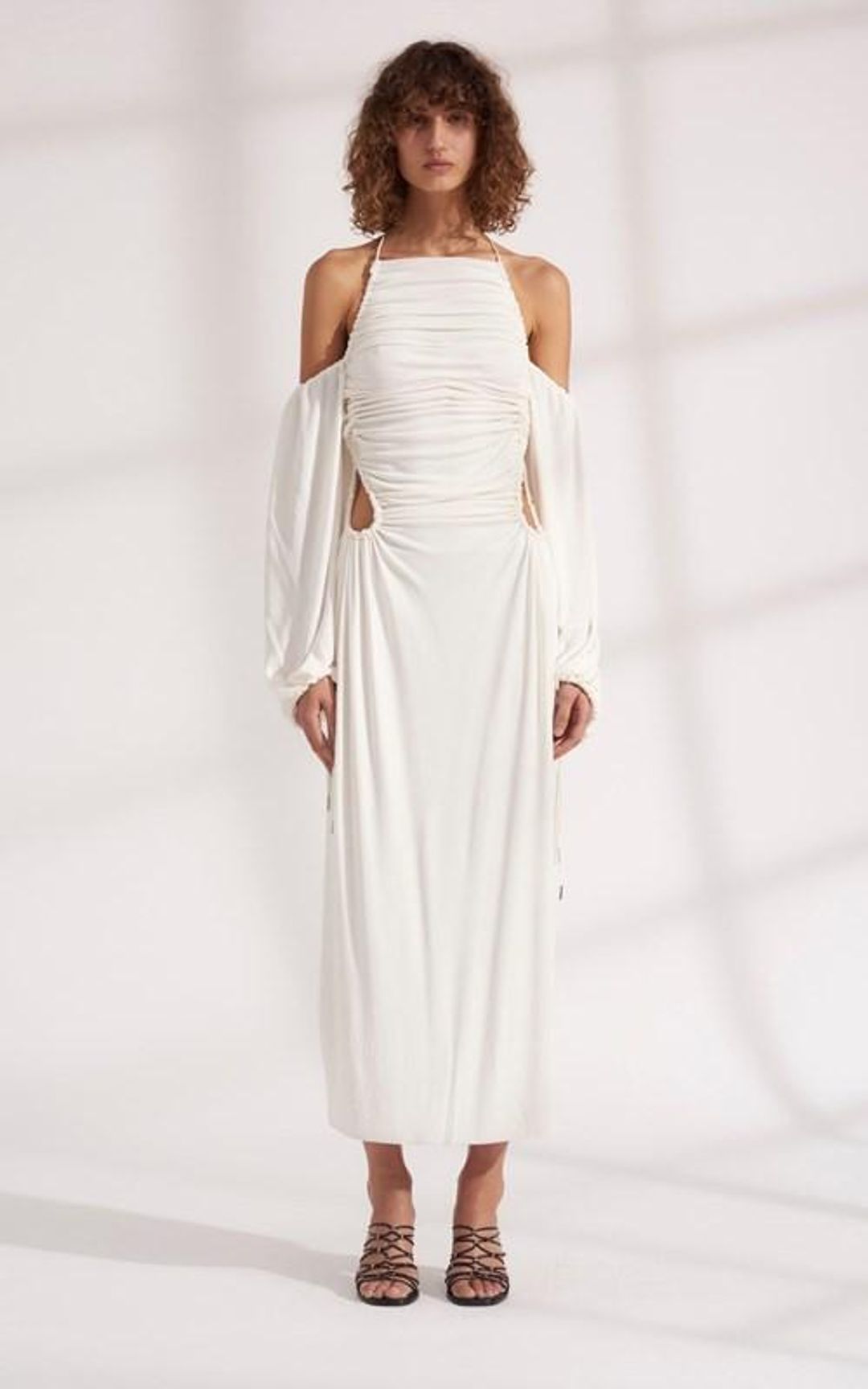 Dion Lee Viscose Jersey Gather Dress Size 8 for rent on The Volte - main image