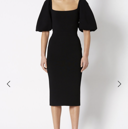 Scanlan Theodore Crepe Knit Coupe SLV Dress Black Size 8 for rent on The Volte - image 4