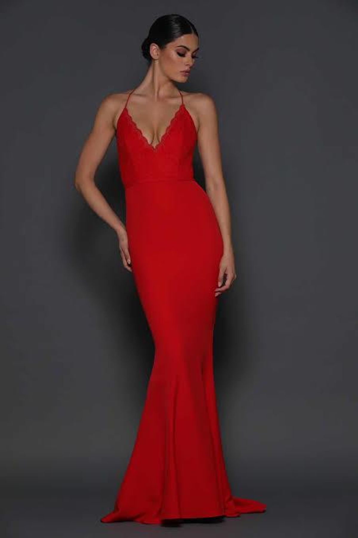 Elle Zeitoune Morocco Red Gown Size 6/8 for rent on The Volte - main image