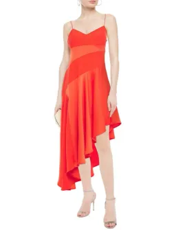 Nicholas Paneled Asymmetric Hem Dress Orange Size 10 for rent on The Volte - image 1