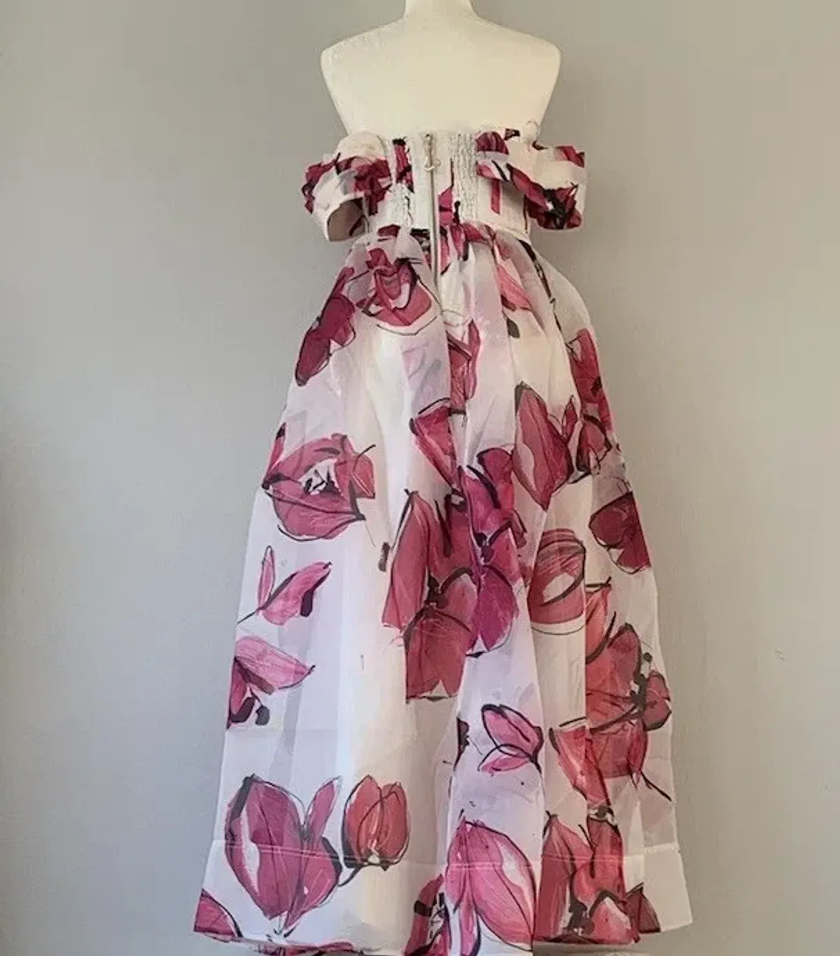 Aje Cordelia Corseted Maxi Dress Falling Florals - Image 4