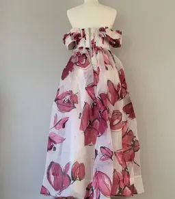 Aje Cordelia Corseted Maxi Dress Falling Florals for rent on The Volte - image 4