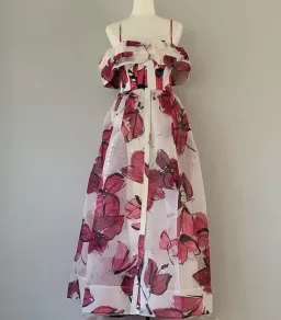 Aje Cordelia Corseted Maxi Dress Falling Florals for rent on The Volte - image 2