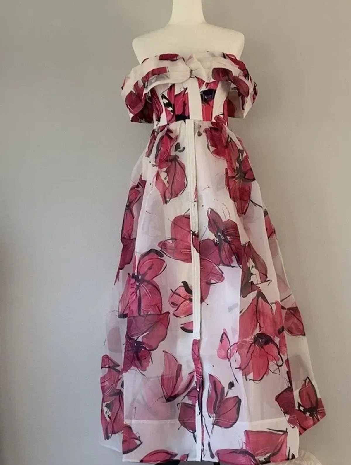 Aje Cordelia Corseted Maxi Dress Falling Florals - Image 1