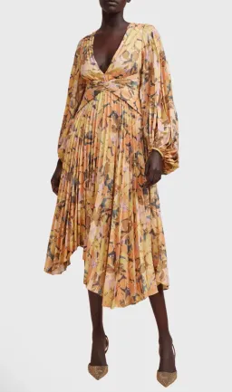 Acler Palms Midi Dress in Kaleidoscope Floral. Size 14 for rent on The Volte - image 2