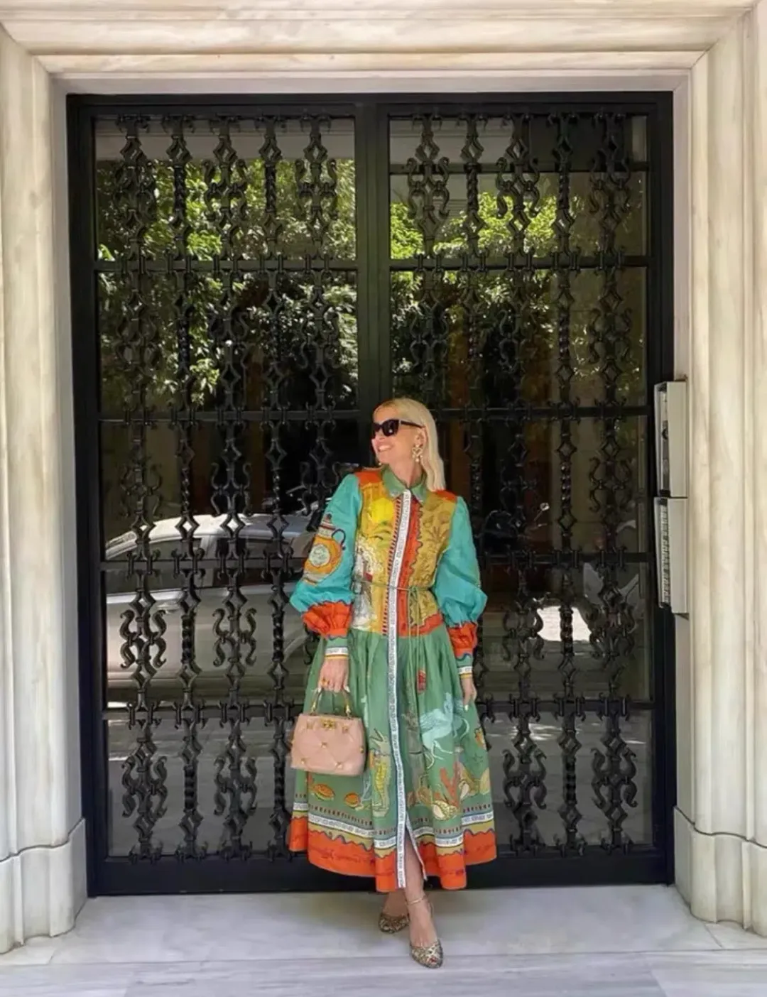 Alemais Surrealist Summer Shirtdress size 10 for rent on The Volte - main image