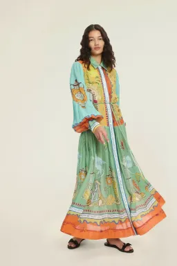 Alemais Surrealist Summer Shirtdress size 10 for rent on The Volte - image 3