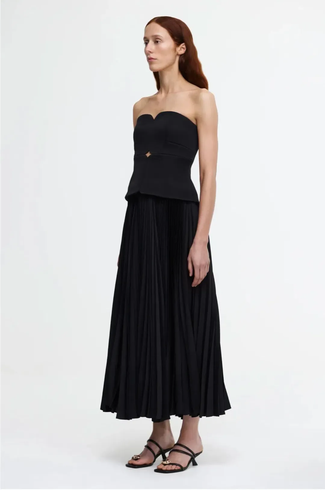 Acler Avonlea Midi Dress Black Size 12 for rent on The Volte - main image