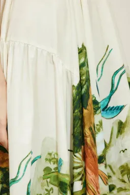 🌿 BRAND NEW Alemais Toucan Tango Midi Dress - Size 12 - Floral Green & White 🌿 for rent on The Volte - image 5