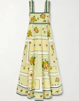 🍋 BRAND NEW ALEMAIS Dixie Summer Dress – Size 12 - Limoncello Yellow & Lime Green – 🍋 for rent on The Volte - image 5