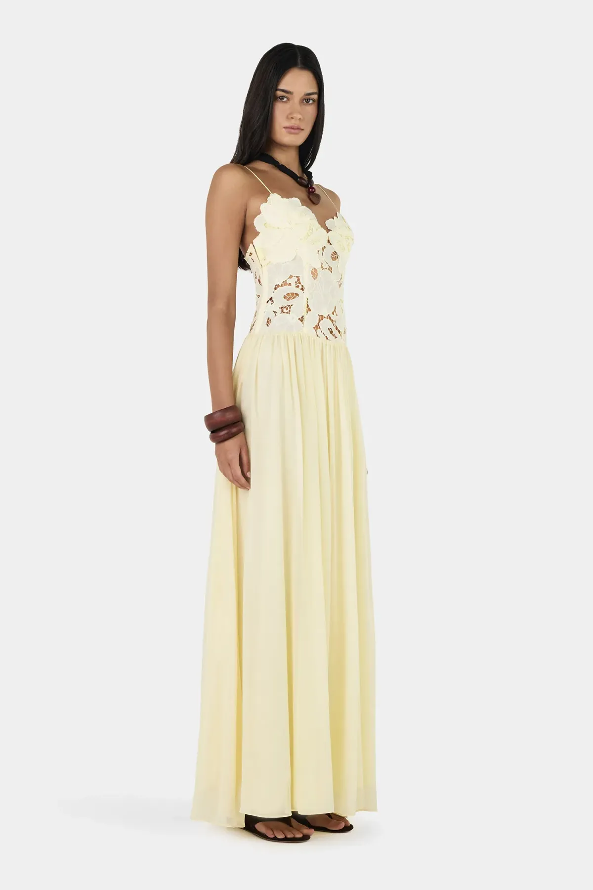 HANSEN + GRETEL Stephanie Maxi Dress Butter - Image 4