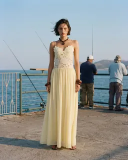 HANSEN + GRETEL Stephanie Maxi Dress Butter for rent on The Volte - image 2