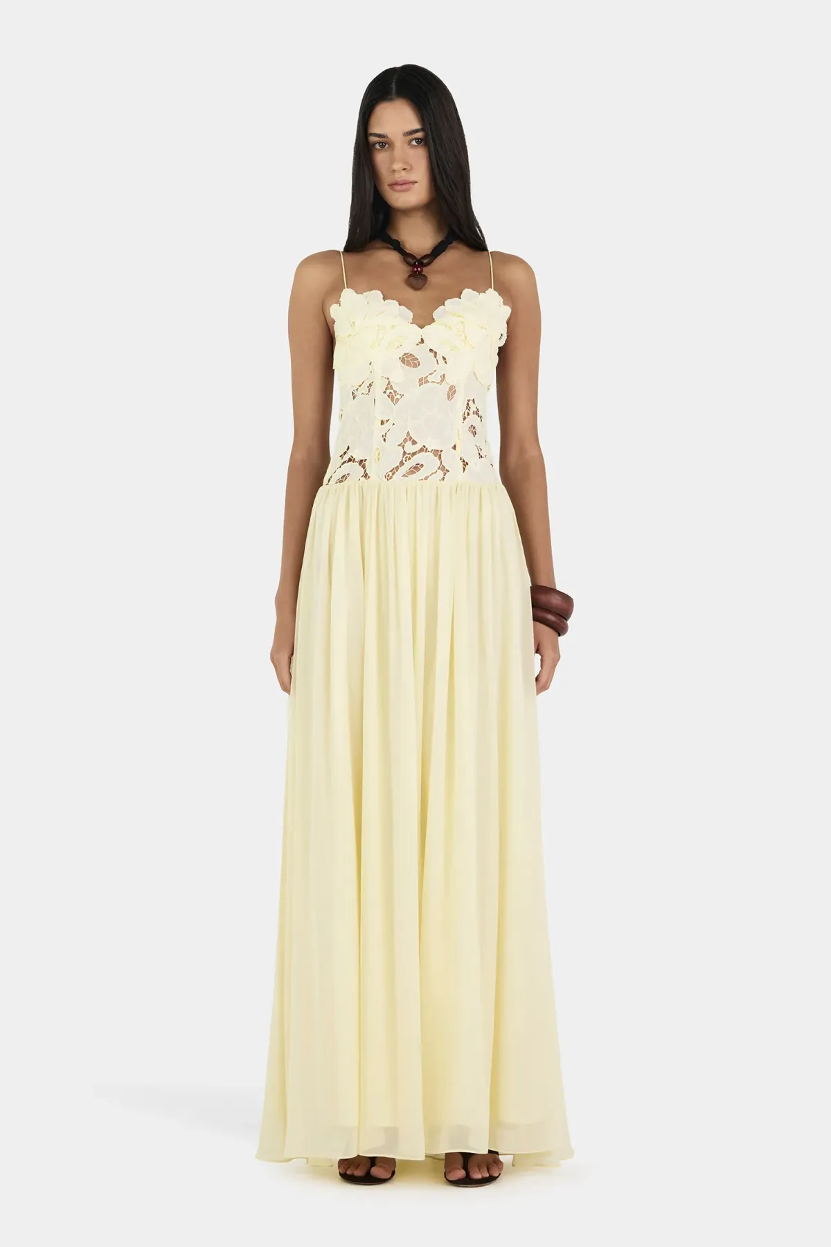 HANSEN + GRETEL Stephanie Maxi Dress Butter - Image 1
