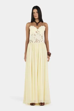 HANSEN + GRETEL Stephanie Maxi Dress Butter for rent on The Volte - image 1