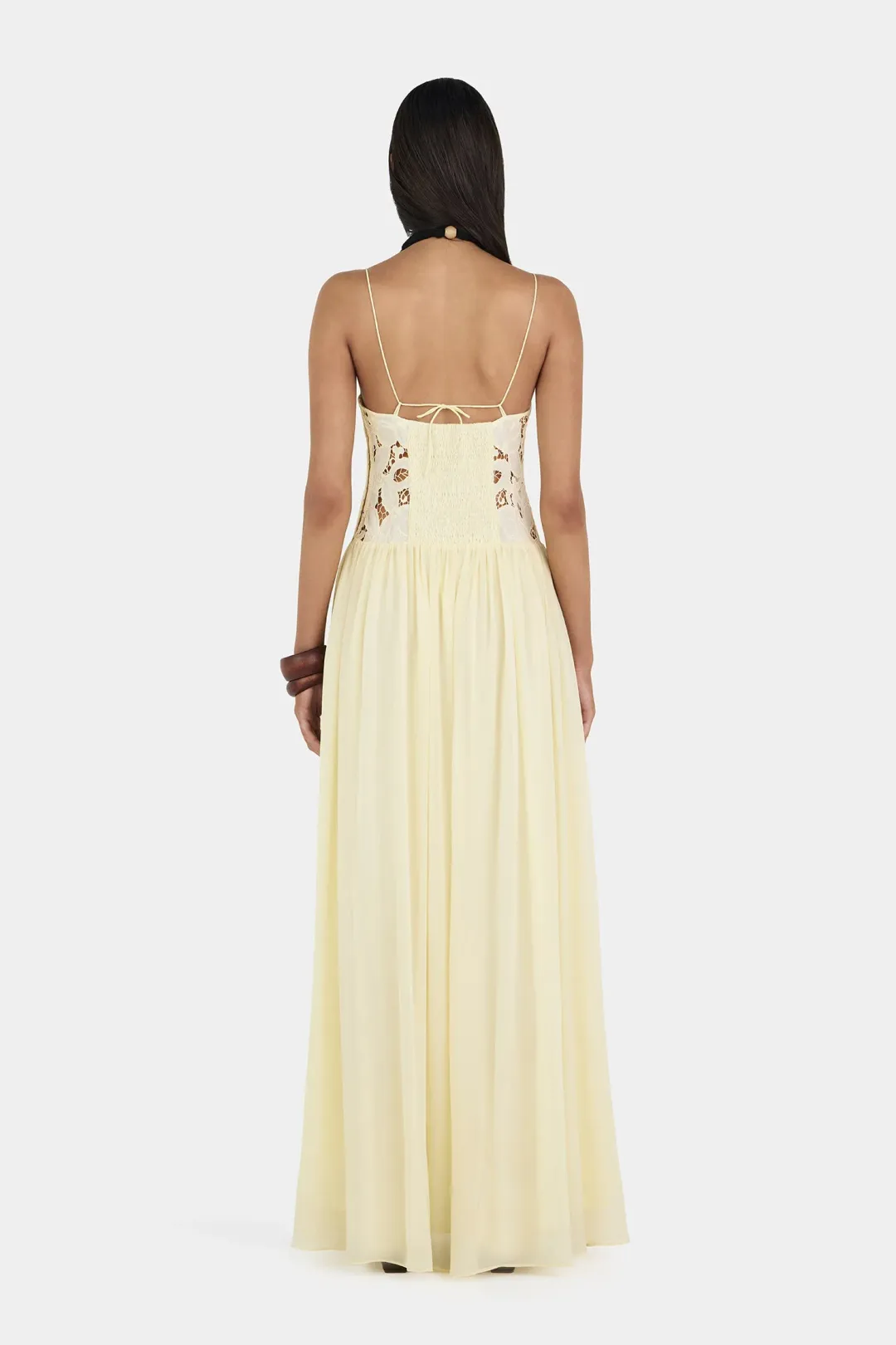 HANSEN + GRETEL Stephanie Maxi Dress Butter for rent on The Volte - main image