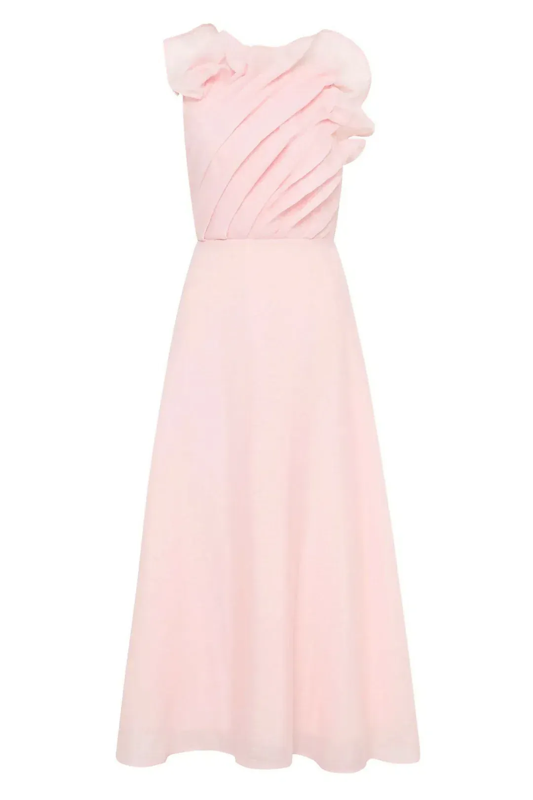 🌸 AJE Genesis Midi Dress – Soft Pink – Size 8 AU🌸 for rent on The Volte - main image