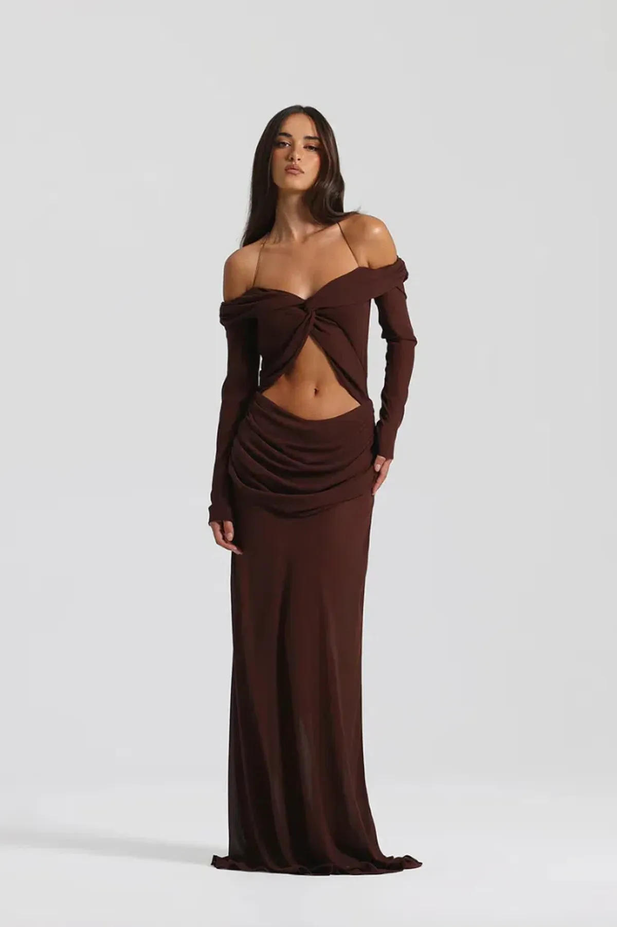 Natalie Rolt Espresso Emily Gown Size 2 - Image 1