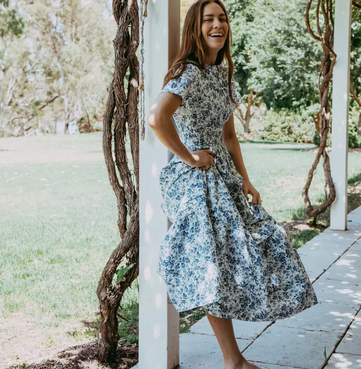 Sorority Blue Bloom Spirit Dress Size 14 - Image 3