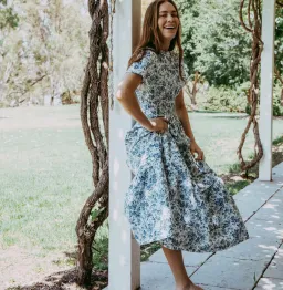 Sorority Blue Bloom Spirit Dress Size 14 for rent on The Volte - image 3