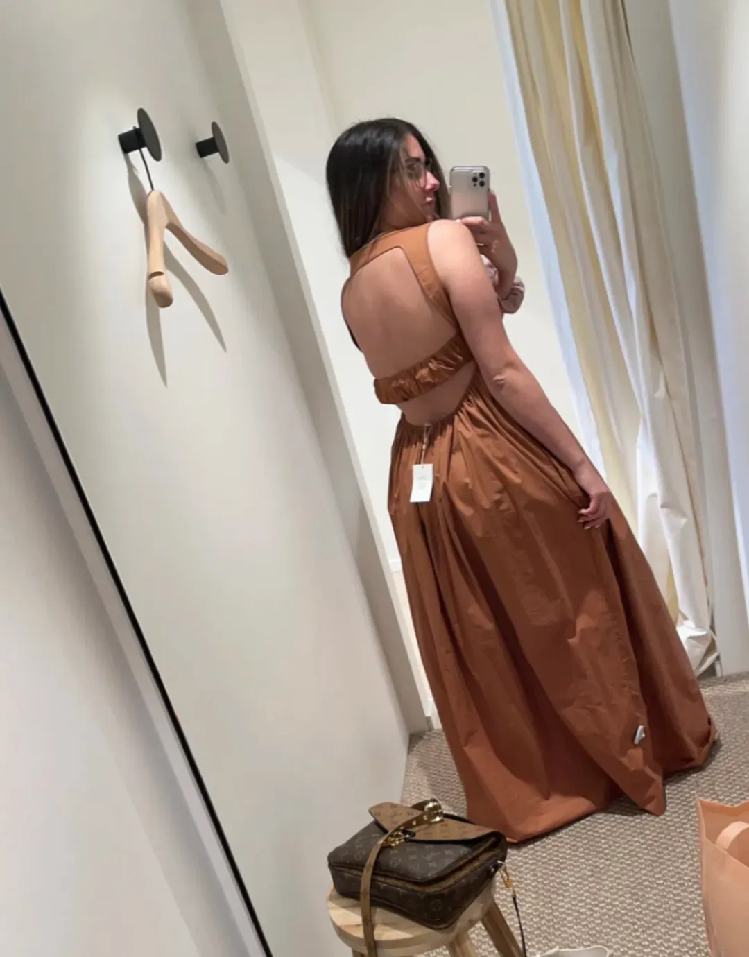Oroton Maxi Strappy Sundress Gingerbread Size 6 for rent on The Volte - main image