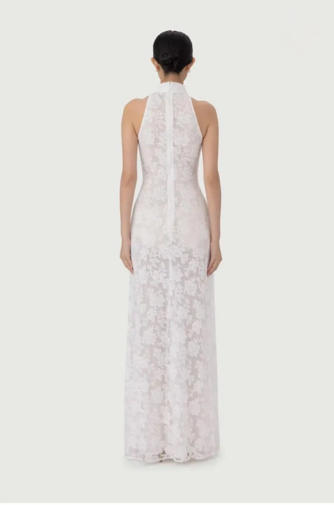 Sau Lee White Gillian Lace Dress for rent on The Volte - main image