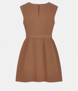 Scanlan Theodore Crepe Knit Cap Sleeve Mini Dress Spice Size XS for rent on The Volte - image 6