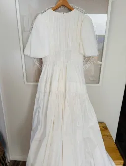 AJE NEW - FALLINGWATER RUCHED WHITE MIDI DRESS Size:12 for rent on The Volte - image 10