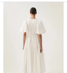 AJE NEW - FALLINGWATER RUCHED WHITE MIDI DRESS Size:12 for rent on The Volte - image 4