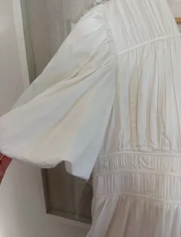 AJE NEW - FALLINGWATER RUCHED WHITE MIDI DRESS Size:12 for rent on The Volte - image 7