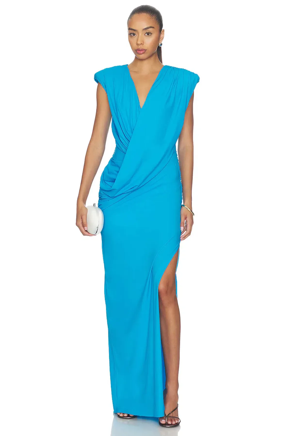 Rachel Gilbert Solstice Full Length Gown in Aquamarine Blue Size 2 / AU 10 - Image 2