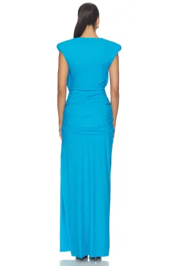 Rachel Gilbert Solstice Full Length Gown in Aquamarine Blue Size 2 / AU 10 for rent on The Volte - image 3