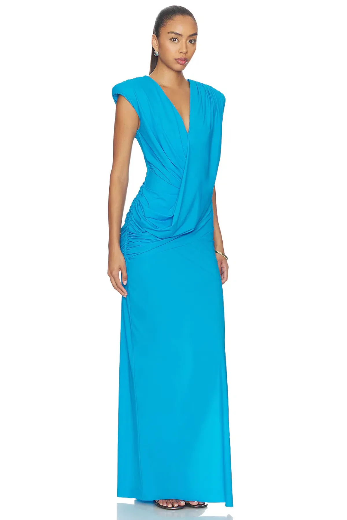 Rachel Gilbert Solstice Full Length Gown in Aquamarine Blue Size 2 / AU 10 - Image 1