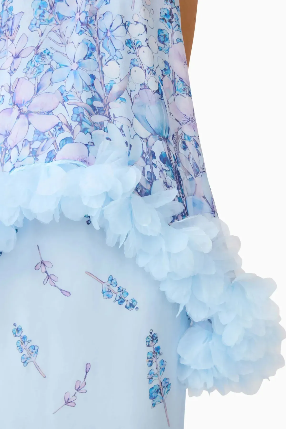 Elliatt Tulsia Floral Cape Maxi Dress in Blue Size S/AU 8 - Image 4
