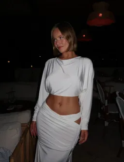 Natalie Rolt Filipa Crop and Skirt Set White size 8 for rent on The Volte - image 4
