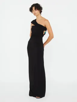 Beach Glass Draped Jersey Strapless Dress for rent on The Volte - image 3