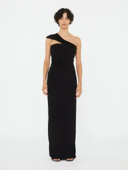 Beach Glass Draped Jersey Strapless Dress for rent on The Volte - image 1