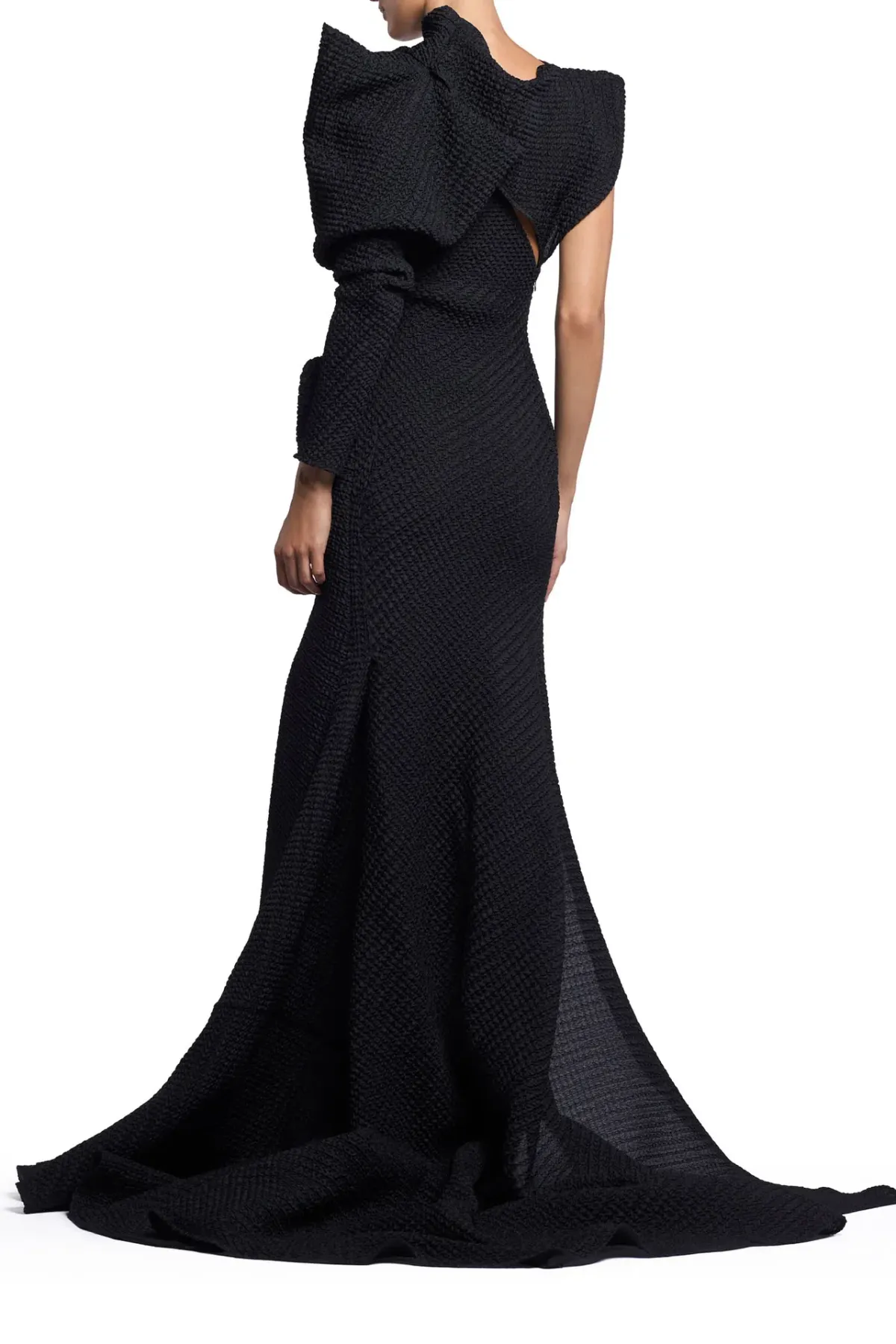 Lyra Gown Black Waffle - Image 2