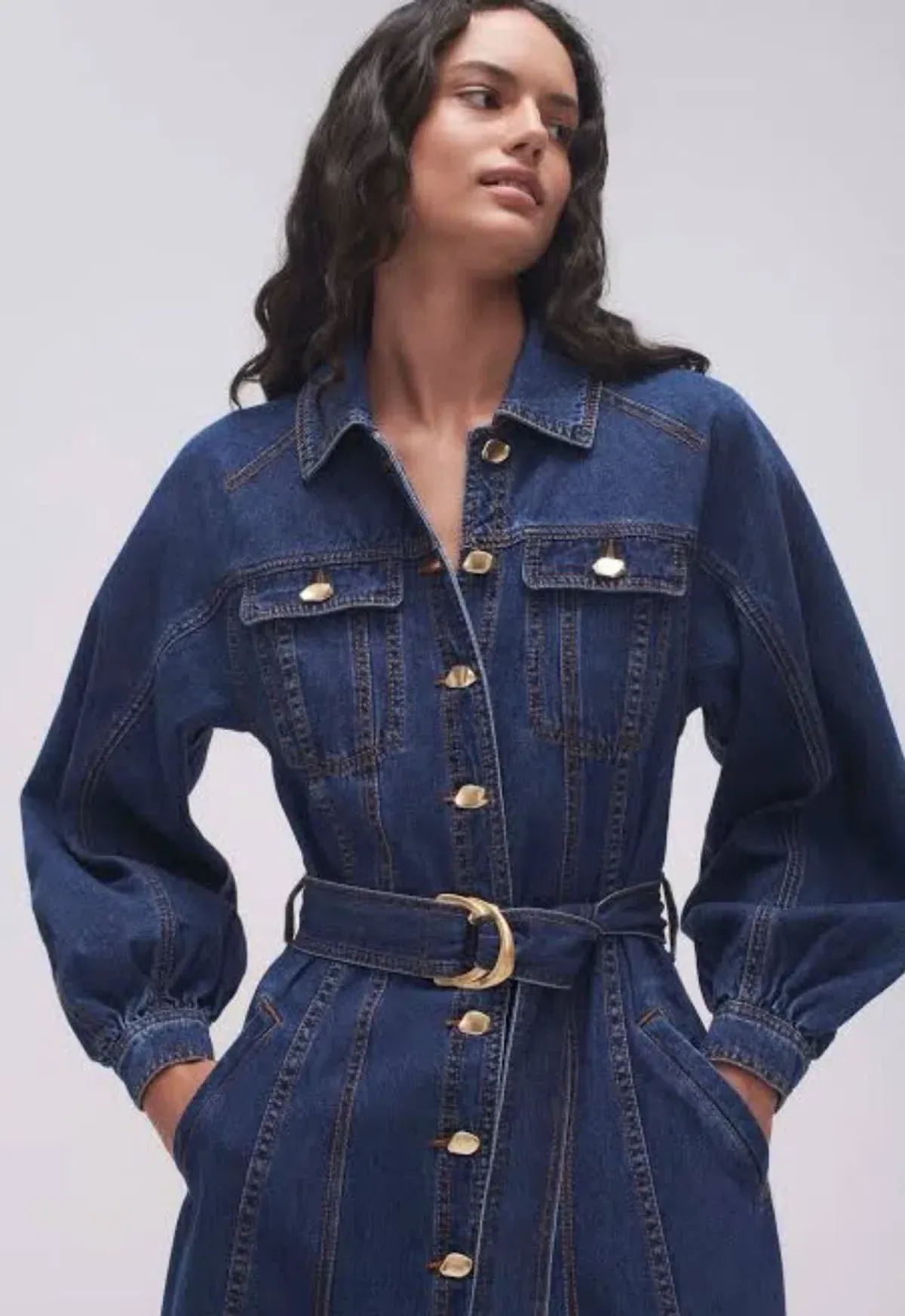 AJE Denim Midi Dress size 8 - Image 4