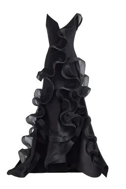 Explode Gown Black Wool for rent on The Volte - image 3