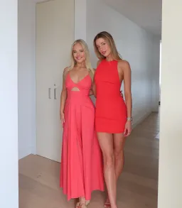 Scanlan Theodore Keyhole Maxi Dress Red size 6 for rent on The Volte - image 1