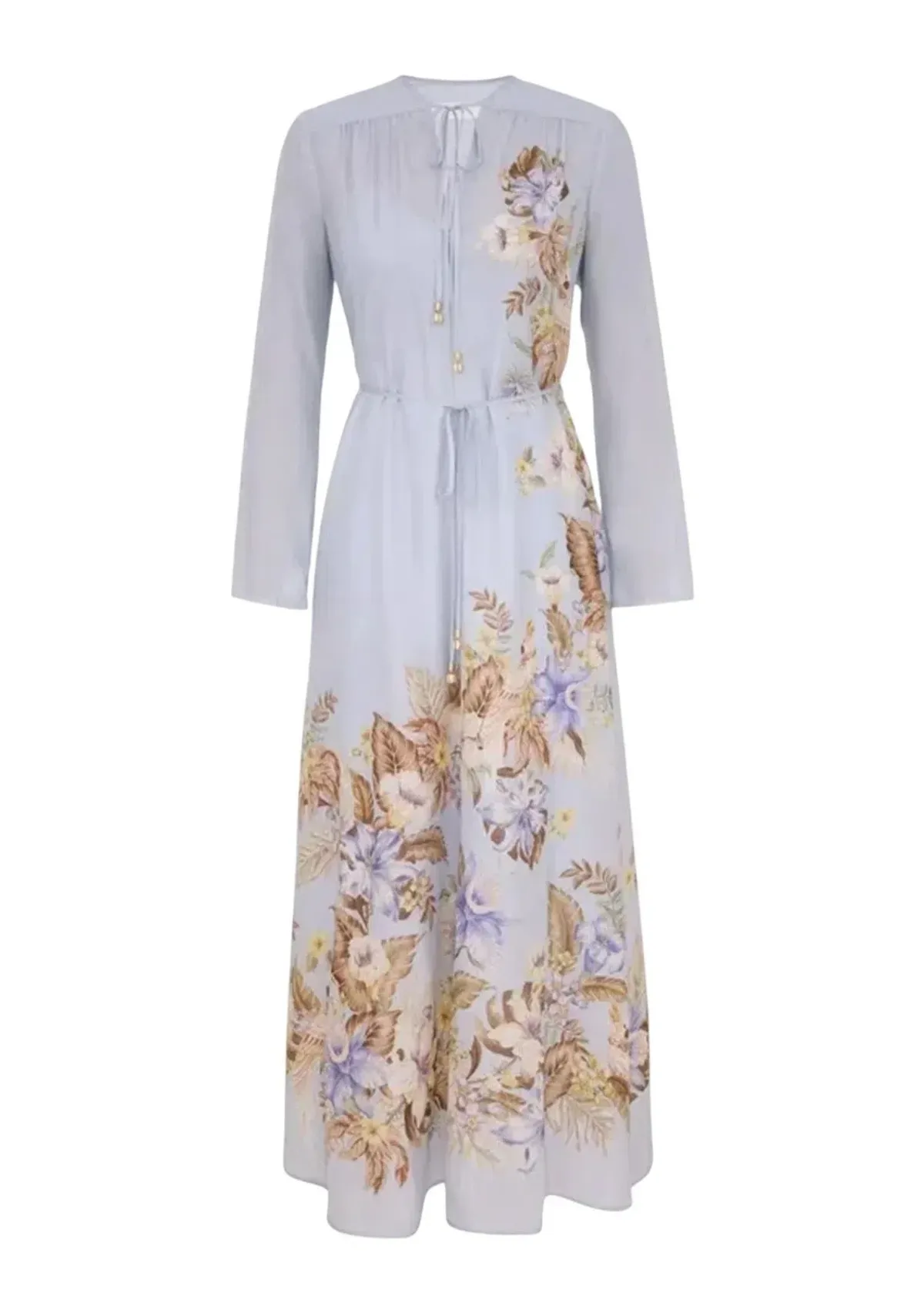🩵 Zimmermann Coco Billow Maxi Dress Size 4 / AU 16 Silk Powder Blue Floral Print 🩵 - Image 8