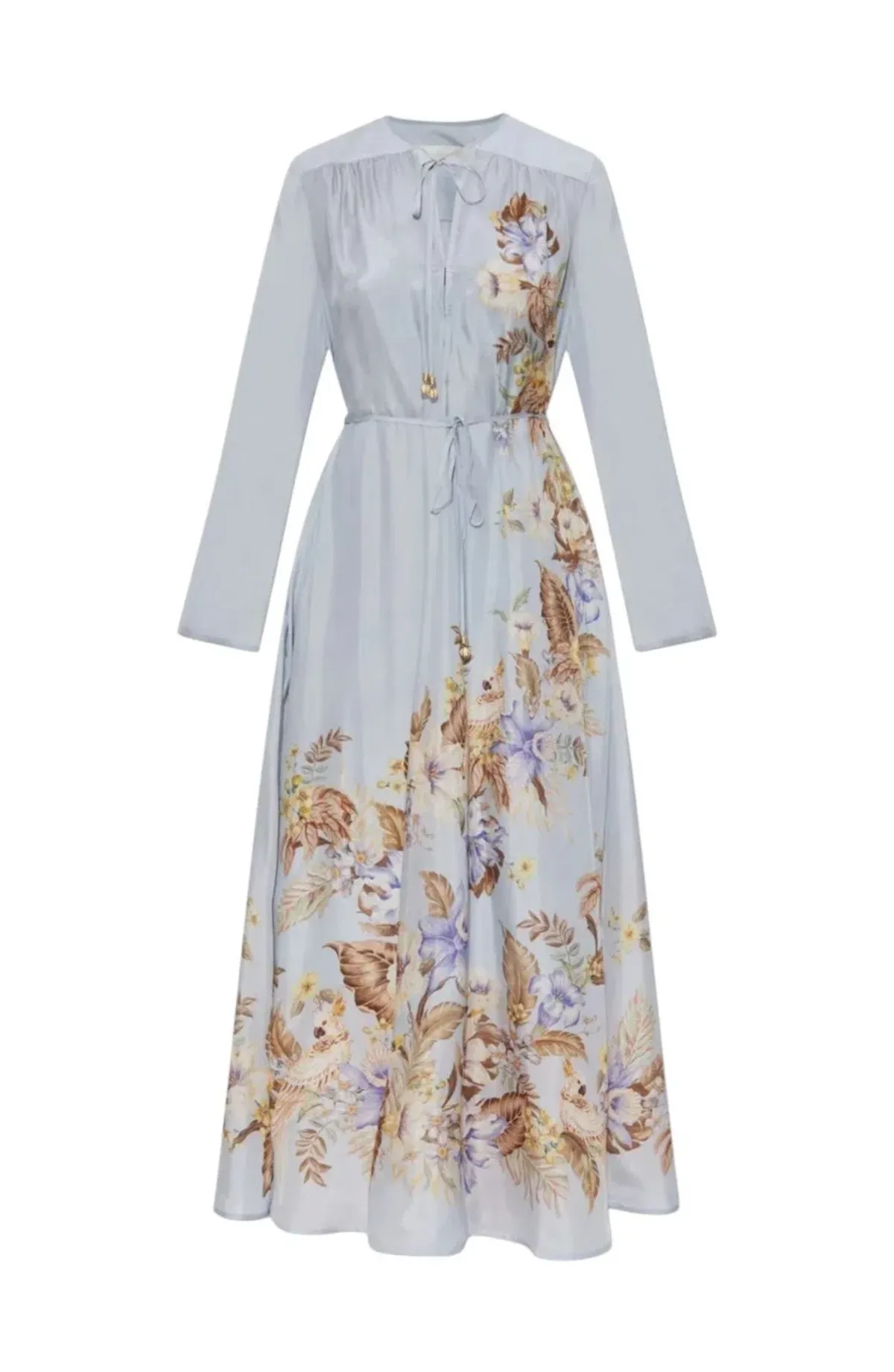 🩵 Zimmermann Coco Billow Maxi Dress Size 4 / AU 16 Silk Powder Blue Floral Print 🩵 - Image 7