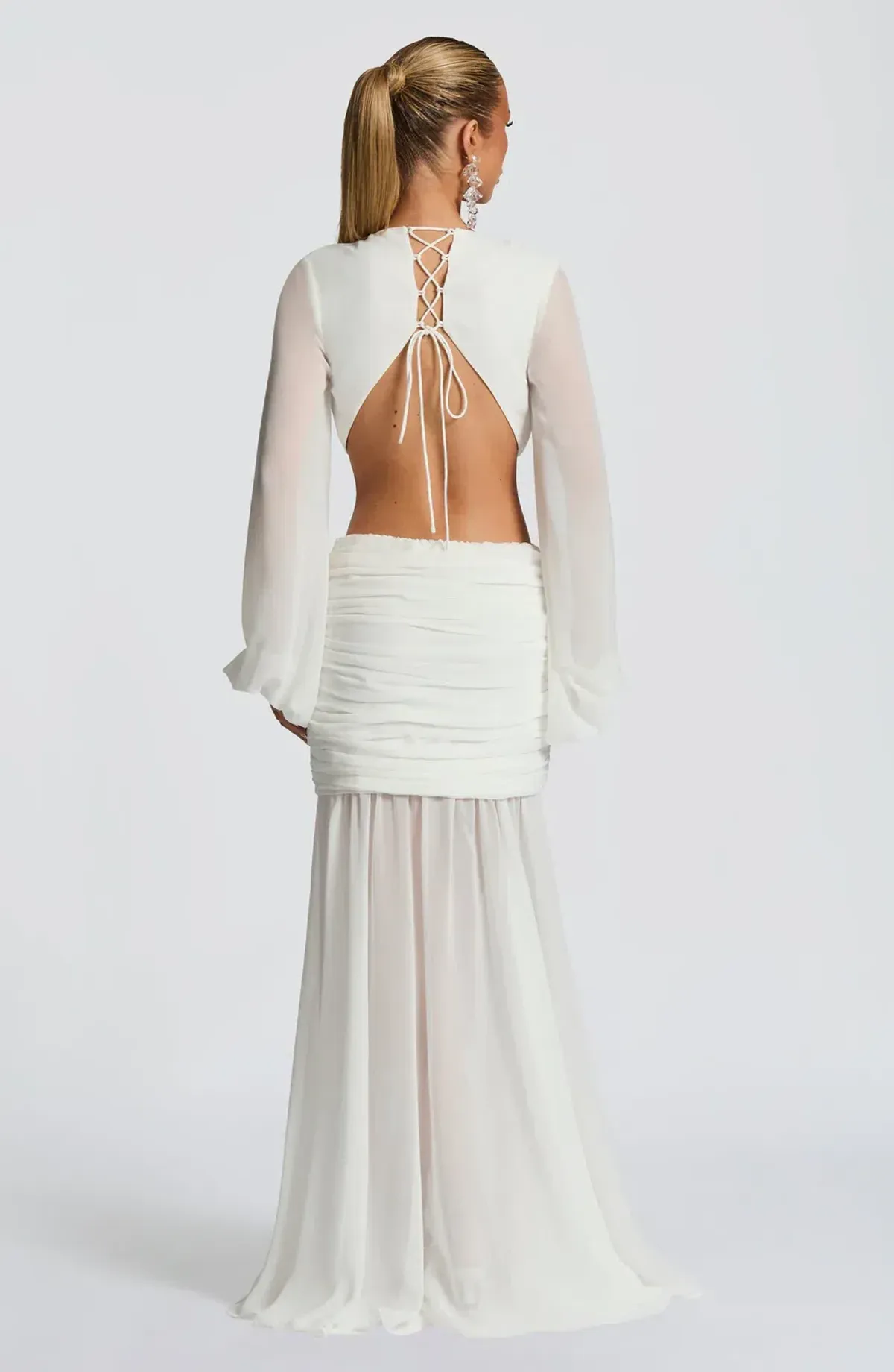 Andrina Maxi Dress Ivory - Image 2