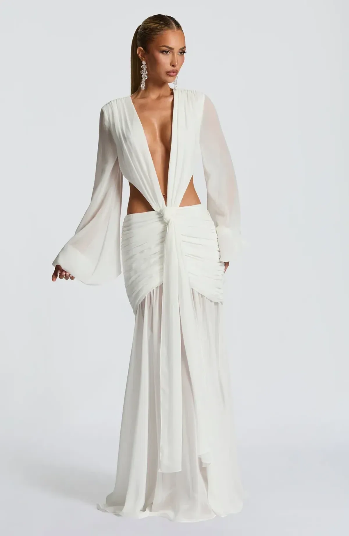 Andrina Maxi Dress Ivory - Image 3