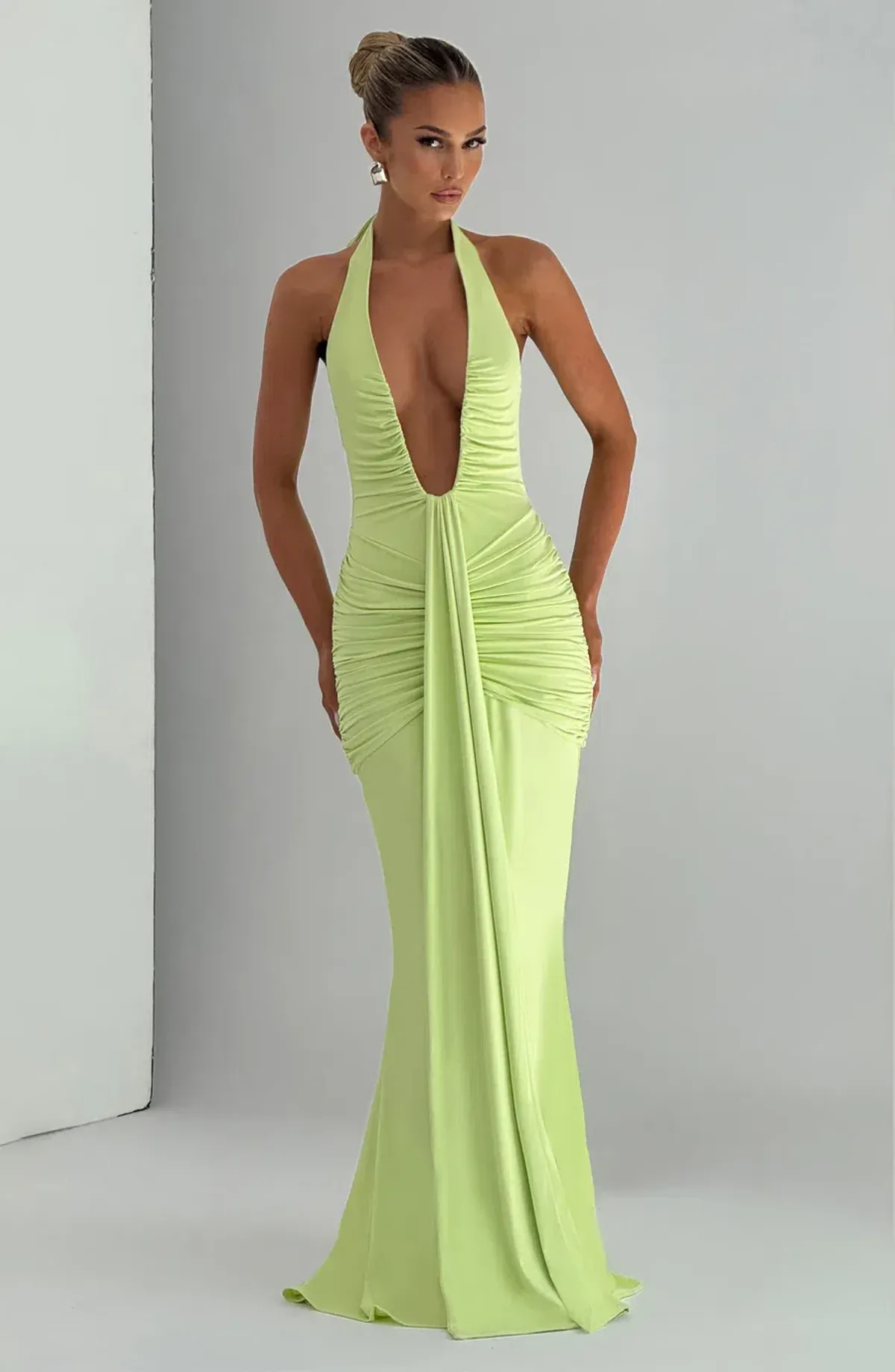 Rosetta Maxi Dress Lime - Image 4
