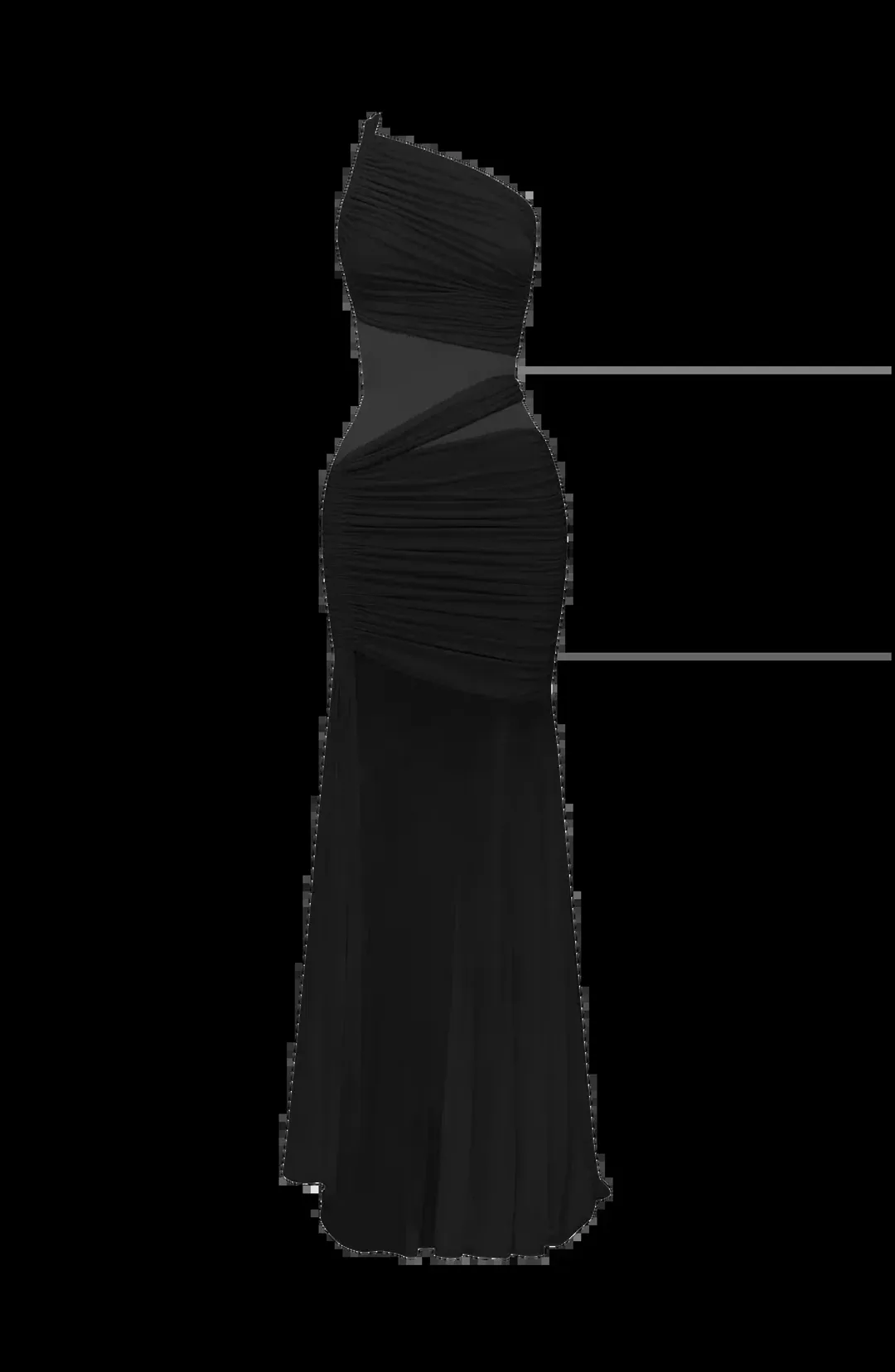 Marianne Maxi Dress Black for rent on The Volte - main image