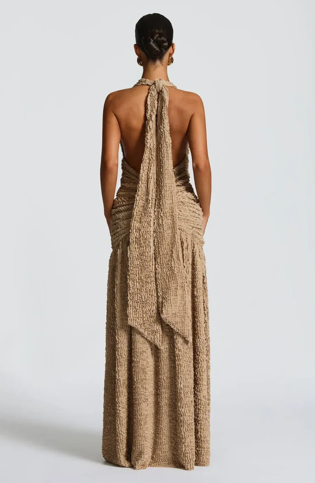 Minerva Maxi Dress Beige for rent on The Volte - main image