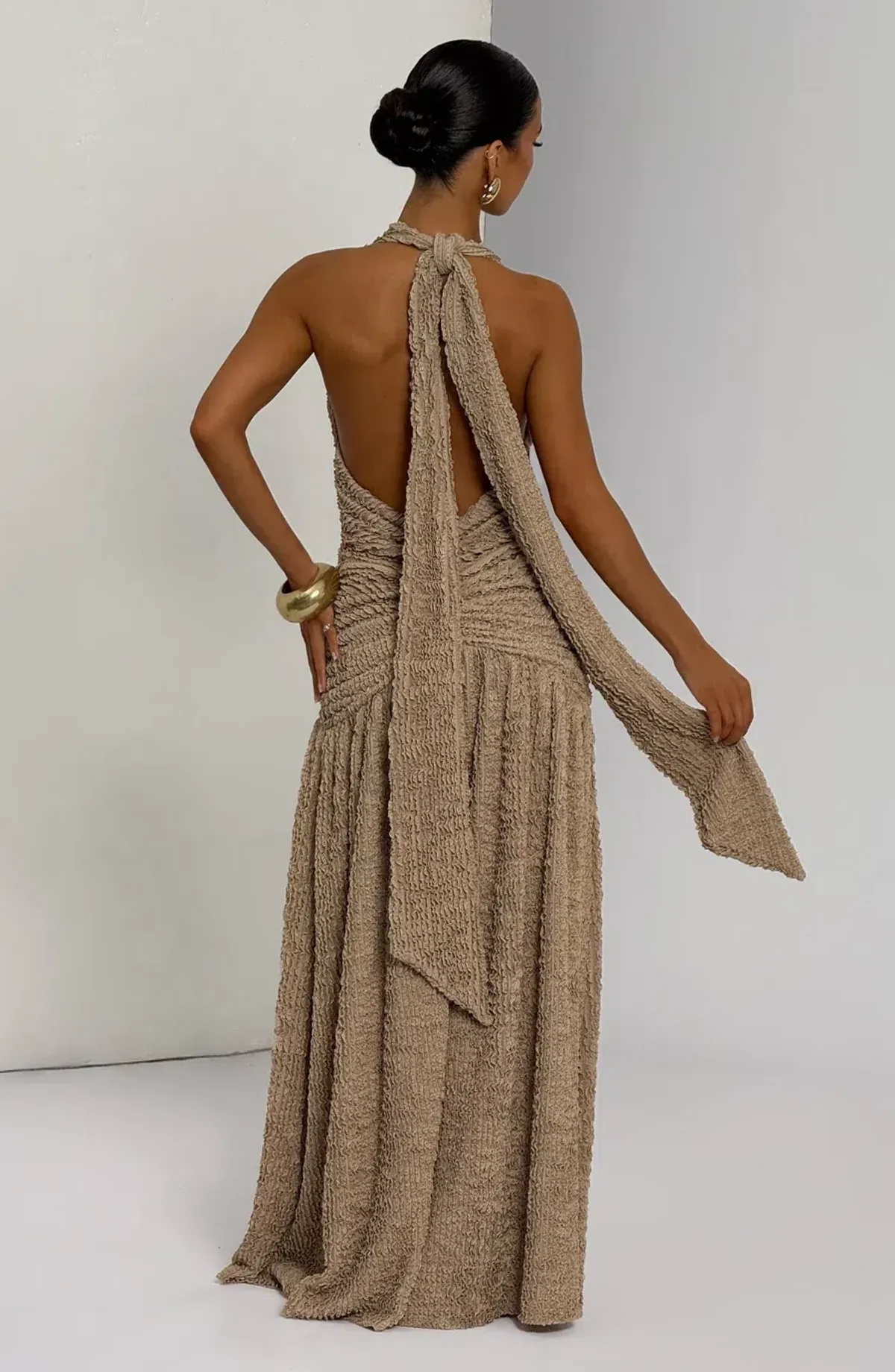 Minerva Maxi Dress Beige - Image 4