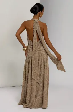Minerva Maxi Dress Beige for rent on The Volte - image 4